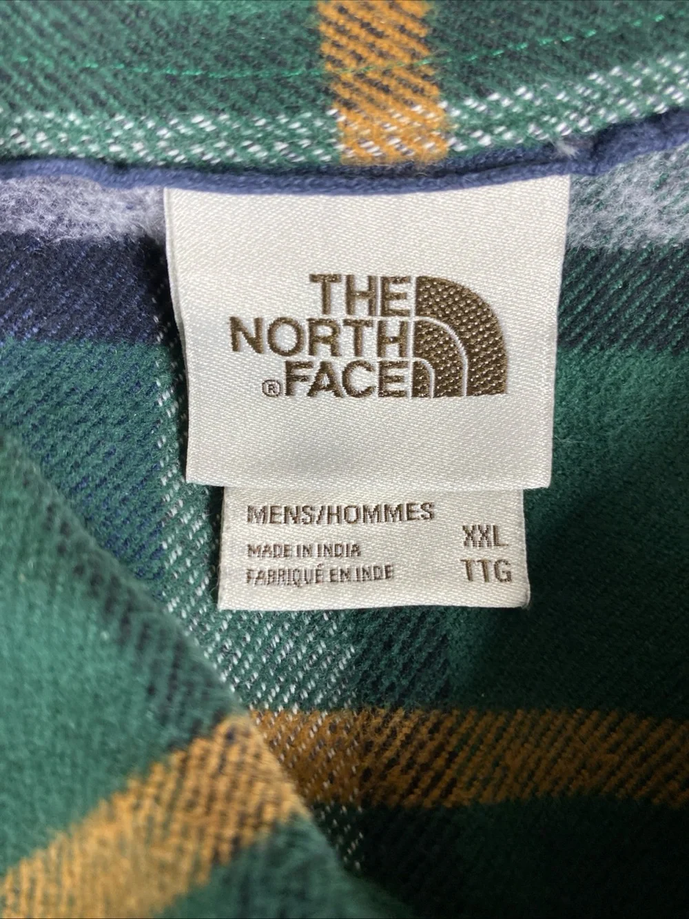 Lot‎ Of Two The North Face Men’s 2XL Plaid Flannel Shirt Red Blue+Green Navy